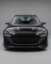 Load image into Gallery viewer, 2019–2021 Audi RS6 C8 Avant Front Bumper Lip Spoiler – Pre-Preg Dry Carbon Fiber