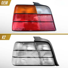 Load image into Gallery viewer, BMW 3 Series E36 All Clear Frosted Lens Tail Lights (1992-1998)