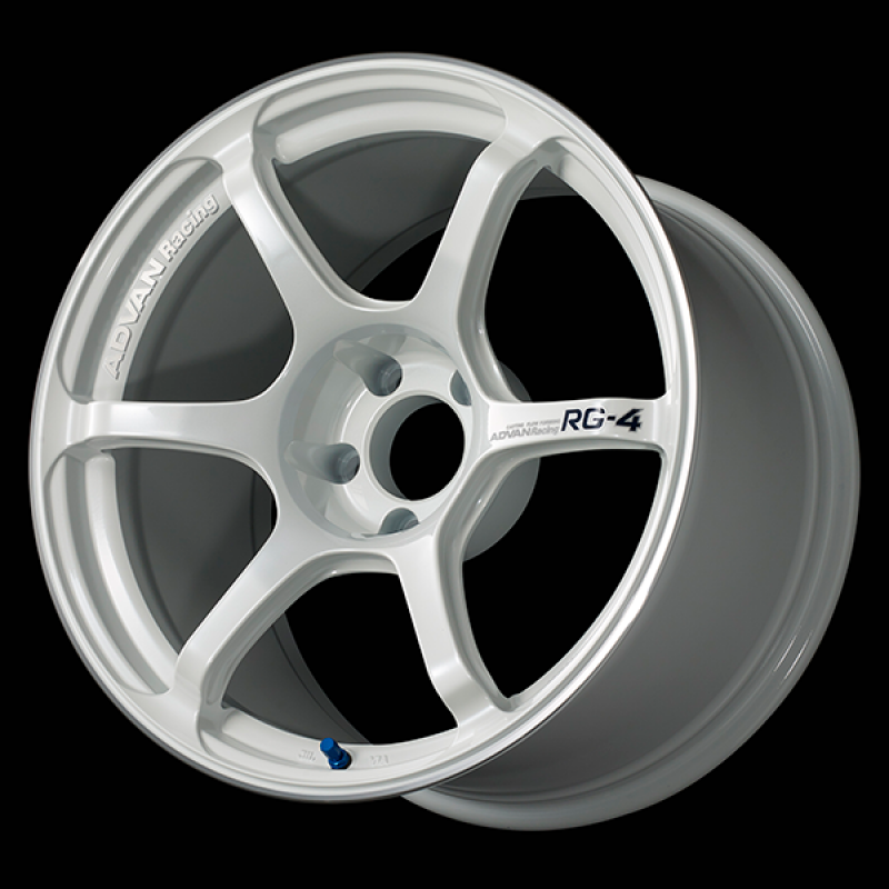 Advan RG-4 18x11.0 / +15 Offset / 5-114.3 / 73mm Bore / Racing White Metallic & Ring