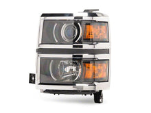 Load image into Gallery viewer, Raxiom 14-15 Chevrolet Silverado 1500 OE Projector Headlights/Chrome Trim- Black- Clear Lens