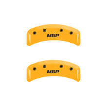 Load image into Gallery viewer, MGP Front set 2 Caliper Covers Engraved Front MGP Black finish silver ch
