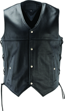 Load image into Gallery viewer, Kuryakyn By River Road Old Skool Leather Vest Black - Large