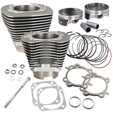 Load image into Gallery viewer, S&amp;S Cycle 07-17 BT 117in Big Bore Cylinder Kit - Stone Gray