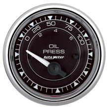 Load image into Gallery viewer, Autometer Chrono 2-1/16in 100PSI Electric Pressure Gauge - Chrome