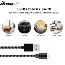 Load image into Gallery viewer, Type C USB Charge Cable Fast Charging Data Sync Cable Nylon 6Ft 2Pcs