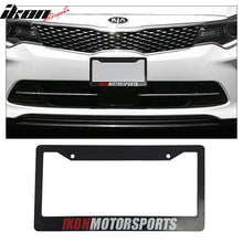 Load image into Gallery viewer, Black License Plate Frame Holder Bracket IKON MOTORSPORTS + Screw Cap