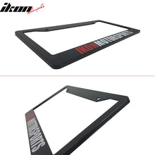 Load image into Gallery viewer, Black License Plate Frame Holder Bracket IKON MOTORSPORTS + Screw Cap