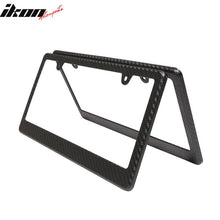 Load image into Gallery viewer, Universal 2PCS License Plate Frame Holder Bracket PP Carbon Texture