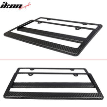 Load image into Gallery viewer, Universal 2PCS License Plate Frame Holder Bracket PP Carbon Texture