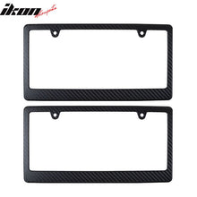 Load image into Gallery viewer, Universal 2PCS License Plate Frame Holder Bracket PP Carbon Texture