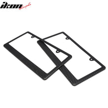 Load image into Gallery viewer, Universal 2PCS License Plate Frame Holder Bracket PP Carbon Texture