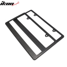 Load image into Gallery viewer, Universal 2PCS License Plate Frame Holder Bracket PP Carbon Texture