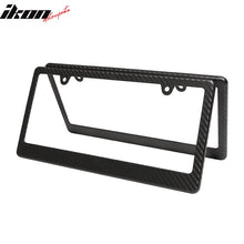 Load image into Gallery viewer, Universal 2PCS License Plate Frame Holder Bracket PP Carbon Texture