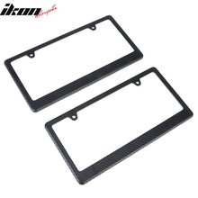 Load image into Gallery viewer, Universal 2PCS License Plate Frame Holder Bracket PP Carbon Texture