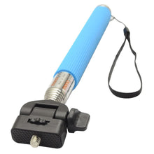 Load image into Gallery viewer, Blue Remote Bluetooth Selfie Stick Tripod Holder