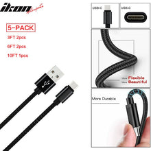 Load image into Gallery viewer, Type C USB Charge Cable Fast Charging Data Sync Cable 3Ft 6Ft 10Ft