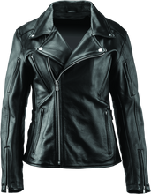 Load image into Gallery viewer, Kuryakyn By River Road Ironclad Classic Leather Jacket Black Womens - Medium