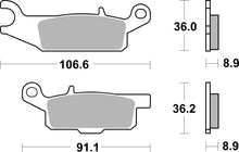 Load image into Gallery viewer, Brembo OE 09-16 Yamaha YFM FGPW Grizzly Right 550cc Brake Pad - Rear