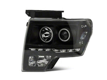 Load image into Gallery viewer, Raxiom 09-14 Ford F-150 G2 Super White LED Halo Projector Headlights- Black Housing- Clear Lens