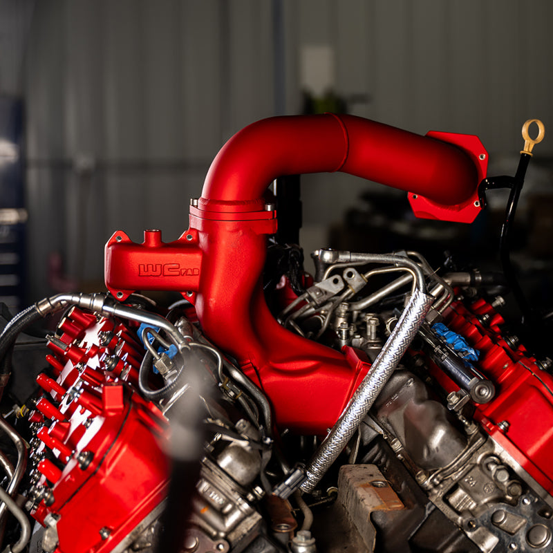 Wehrli 11-16 Chevrolet 6.6L LML Duramax High Flow Y-Bridge Kit - Candy Red