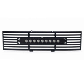 Putco 11-14 Ford F-150 - EcoBoost Bumper Grille Inserts - Black SS Bar and 10in Luminix Light Bar