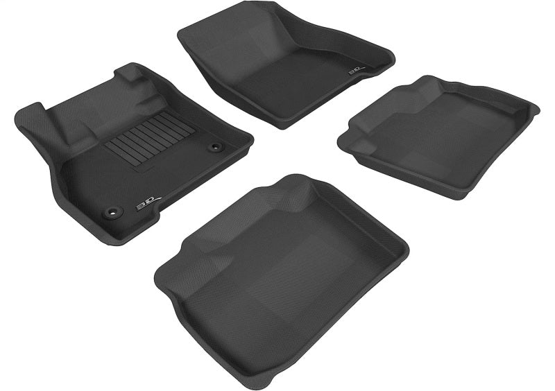 3D MAXpider 2011-2012 Nissan Leaf Kagu 1st & 2nd Row Floormats - Black