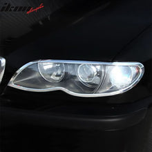 Load image into Gallery viewer, 2002-2005 BMW E46 3-Series 4-Door Headlight Bezels Cover Chrome ABS