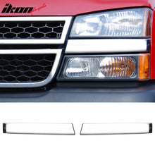 Load image into Gallery viewer, 2007 Chevy Silverado Classic Headlight Bezels Chrome Stainless Steel