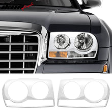 Load image into Gallery viewer, 2005-2010 Chrysler 300 Headlight Bezels Cover Chrome Stainless Steel