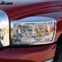 Load image into Gallery viewer, 2006-2008 Dodge Ram 1500 2500 3500 Headlight Bezels Cover Chrome ABS