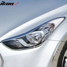 Load image into Gallery viewer, 2011-2016 Hyundai Elantra 4Dr Headlight Bezels Cover Trim Chrome ABS