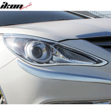 Load image into Gallery viewer, 2011-2013 Hyundai Sonata Headlight Bezels Cover Trims Chrome ABS Pair