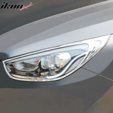 Load image into Gallery viewer, 2010-2013 Hyundai Tucson Headlight Bezels Cover Trims Chrome ABS Pair