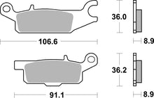 Load image into Gallery viewer, Brembo OE 09-16 Yamaha YFM FGPW Grizzly Left 550cc Brake Pad - Rear