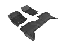 Load image into Gallery viewer, 3D MAXpider 2005-2012 Nissan Pathfinder Kagu 1st &amp; 2nd Row Floormats - Black
