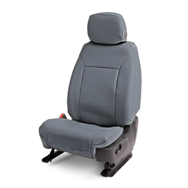 Covercraft 14-18 Chevrolet Silverado Leatherette PrecisionFitFront Row Seat Covers - Med Grey