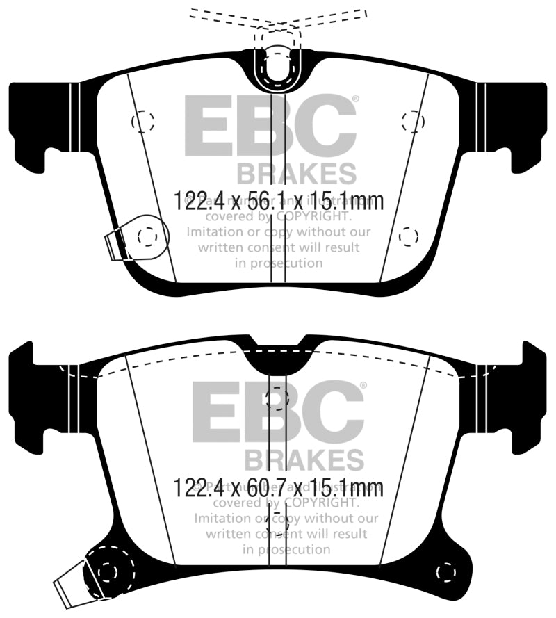 EBC 2016+ Chrysler Pacifica (RU) 3.6L Ultimax2 Rear Brake Pads