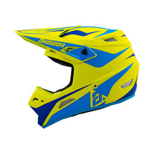 Load image into Gallery viewer, Answer 26 AR1 Mototown Helmet Matte Hyper Acid/Cyan/Dark Blue - Small