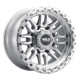 Weld Off-Road Swift 17x9in - 8x165.1 BP - ET-12 - 125.1mm CB - Gloss Silver Machined Wheel & Ring