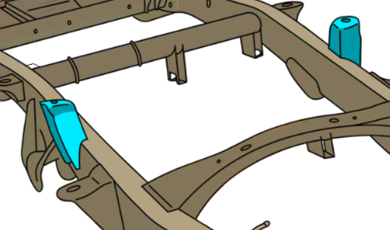 RustBuster 11-19 Chevy Silverado 2500HD/3500HD 6.5ft Bed Front Bed Mount - Left