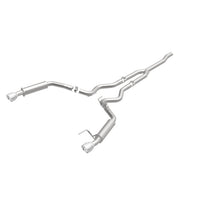 Load image into Gallery viewer, MagnaFlow Cat-Back 15-16 Ford Mustang 2.3L L4 Competition SS 3in Dual Split Rear 4.5in Black Tips