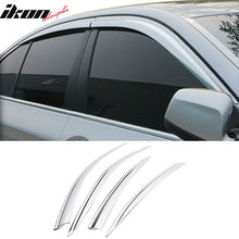 Load image into Gallery viewer, 2011-2016 BMW F10 5-Series Sedan Tape-On Chrome 4PCS Window Visors ABS