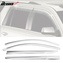Load image into Gallery viewer, 2015-2020 Chevrolet Tahoe Chrome Window Visors Tape On Deflectors 4PCS