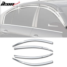 Load image into Gallery viewer, 2009-2014 Hyundai Genesis Chrome Window Visors Tape On Deflectors 4PCS