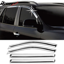 Load image into Gallery viewer, 2007-2012 Hyundai Santa Fe Window Visor ABS Chrome Sun Rain Guard 4PC