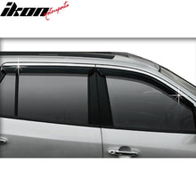 Load image into Gallery viewer, 2007-2012 Hyundai Santa Fe Tape-On Dark Smoke 4PCS Window Visors ABS