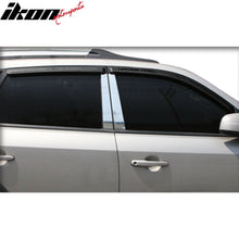 Load image into Gallery viewer, 2005-2009 Hyundai Tucson Tape-On Dark Smoke 4PCS Window Visors ABS