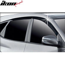 Load image into Gallery viewer, 2010-2015 Hyundai Tucson Tape-On Dark Smoke 4PCS Window Visors ABS