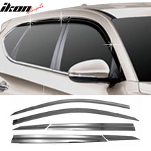 Load image into Gallery viewer, 2016-2021 Hyundai Tucson Tape-On Dark Smoke 6PCS Window Visors ABS