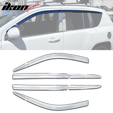 Load image into Gallery viewer, 2007-2017 Jeep Compass Window Visor ABS Chrome Sun Rain Guard 6PC Vent